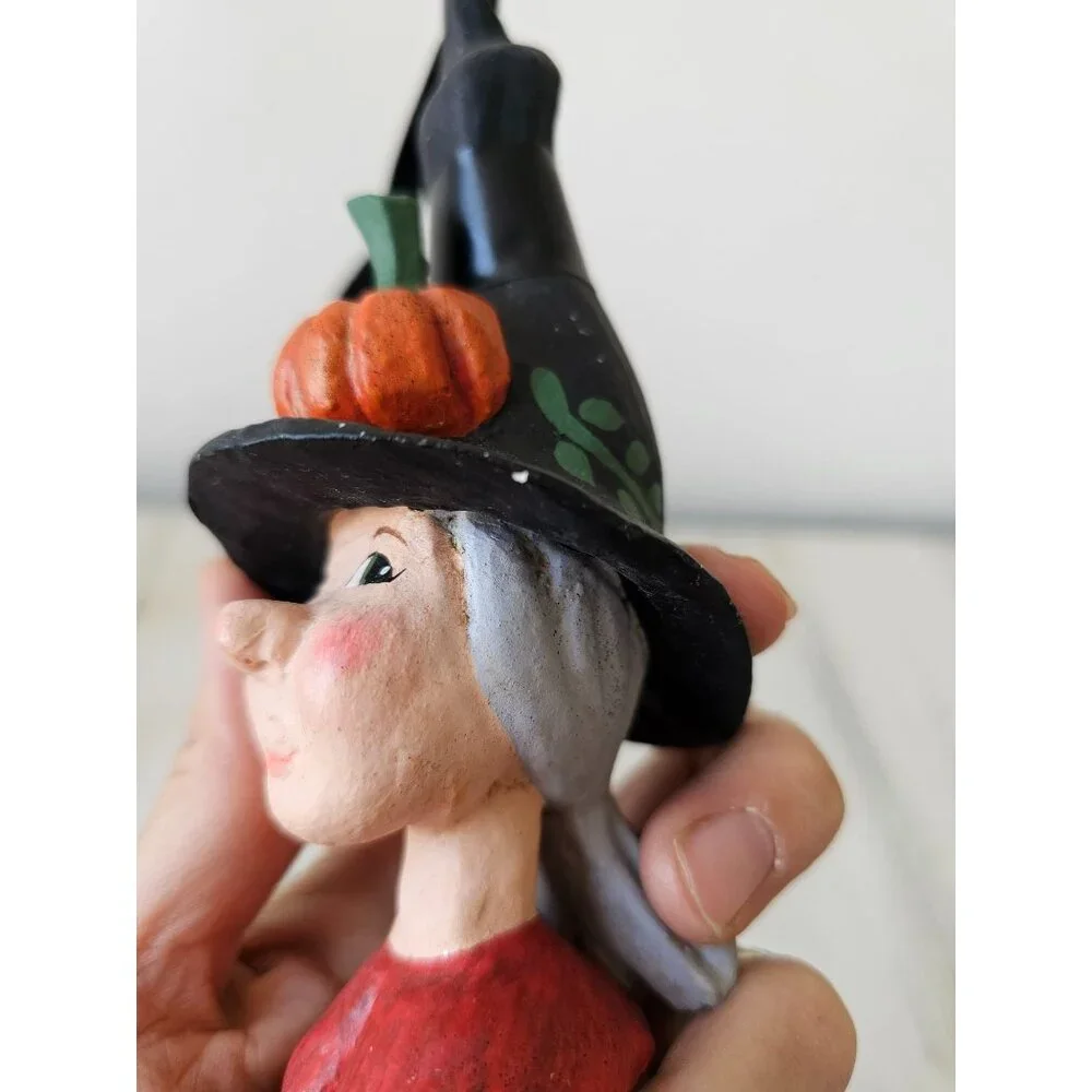 Vintage house of hatten witch Halloween star ornament pumpkin jack-o'-lantern de